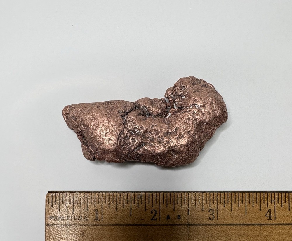 Pure Native Michigan Solid Copper Nugget Specimen Keweenaw Peninsula Mineral