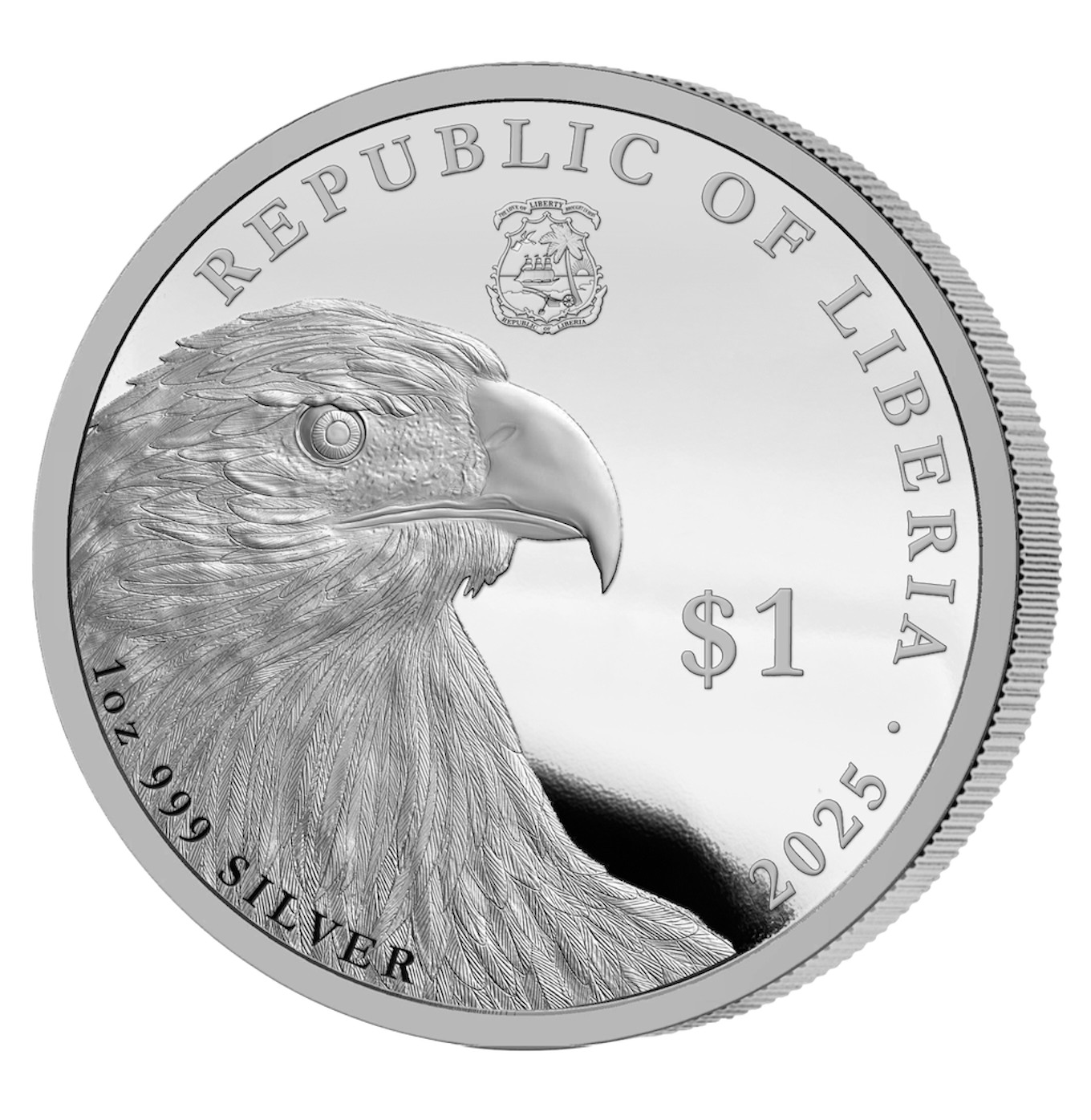 2025 Liberia Trump Caesar Proof 1 oz Silver Coin - 999 Mintage