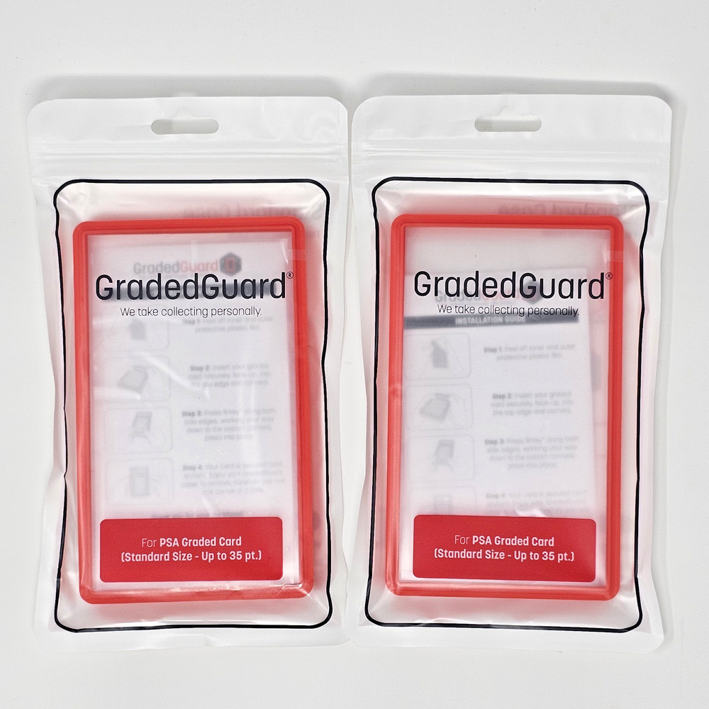 (2) Red GradedGuard PSA Graded Card Case Guard Protector Stackable