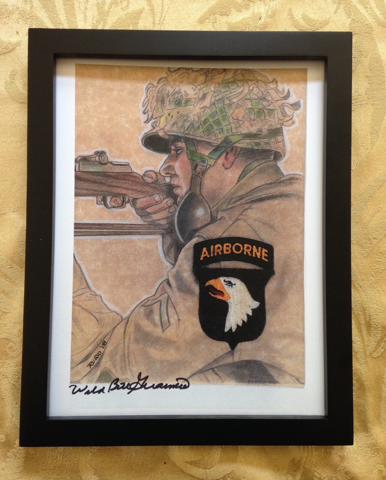 Wild Bill Signed Sketch 101st Airborne