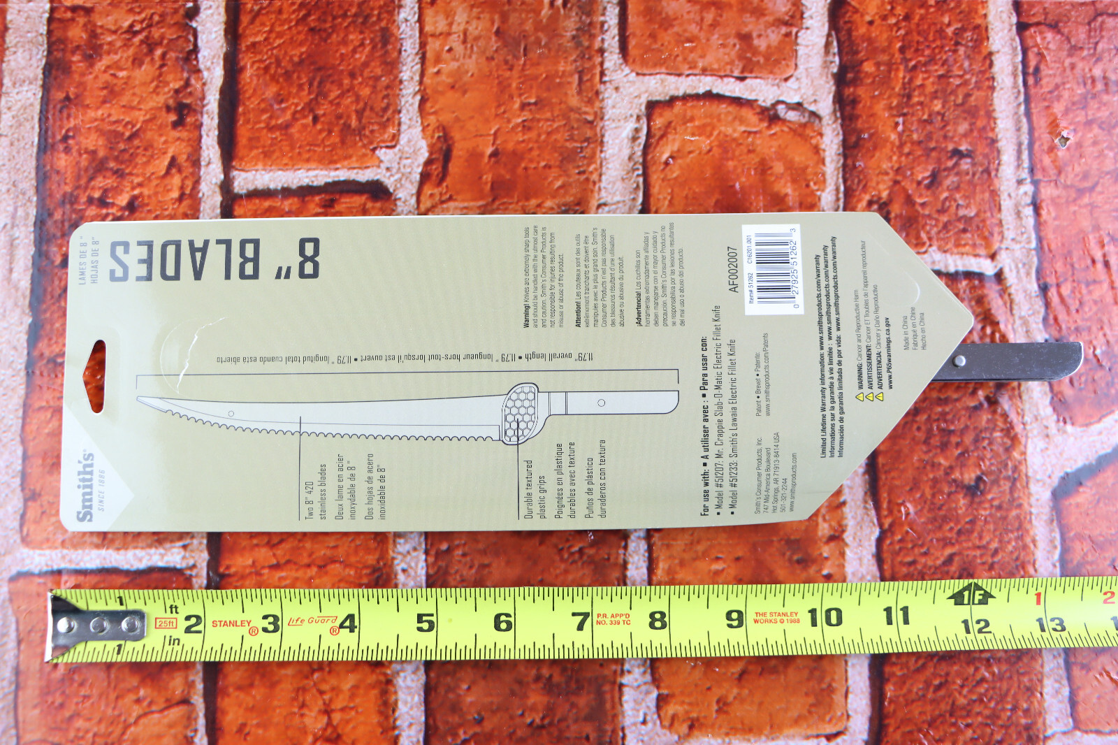 Smith's 51262 Electric Fillet Knive 8" Blades 420 Stainless