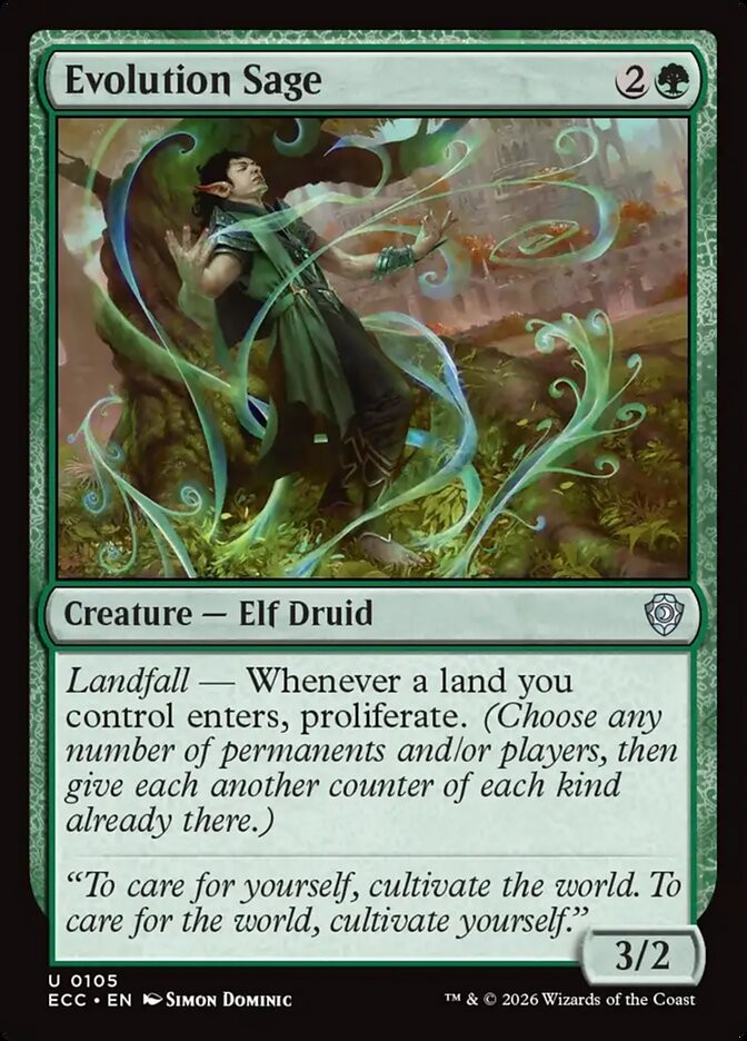 Evolution Sage 105 NM Lorwyn Eclipsed Commander MTG
