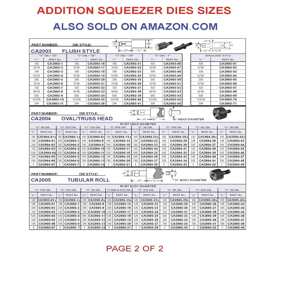 Durable Hand Rivet Squeezer for Solid & Tubular Rivets for Solid Flat Head Rivet