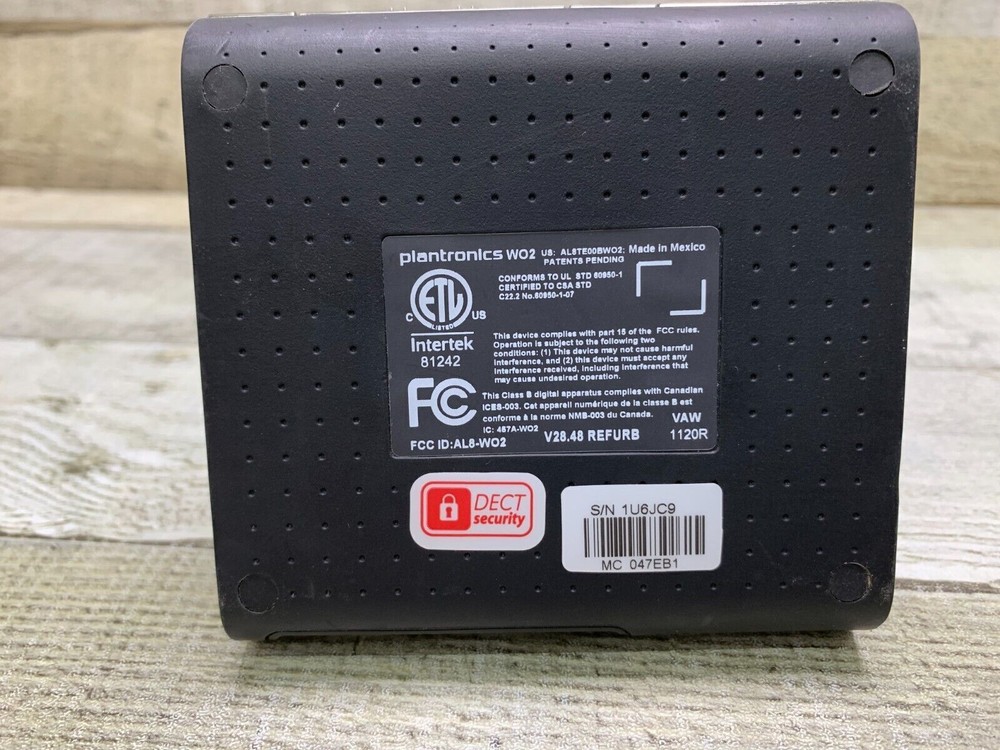 Plantronics Charging Base Intertek 81242 USB DECT 6.0- Base Only No Cords