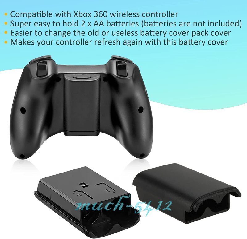 For Xbox 360 Wireless Controller AA Battery Back Case Cover Holder Pack Shell