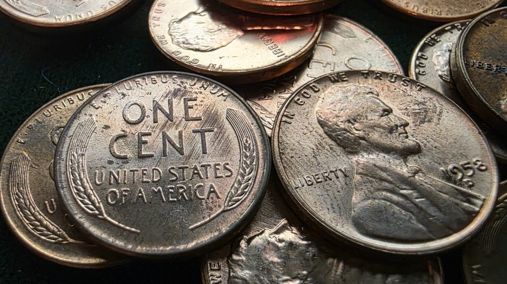 1958 D LINCOLN CENT ROLL 50 COINS