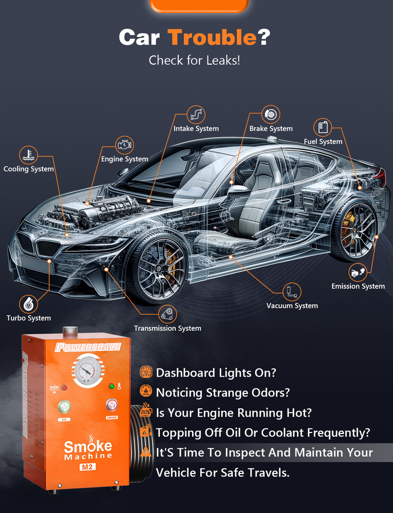 Automobile smoke diagnostic leak detector