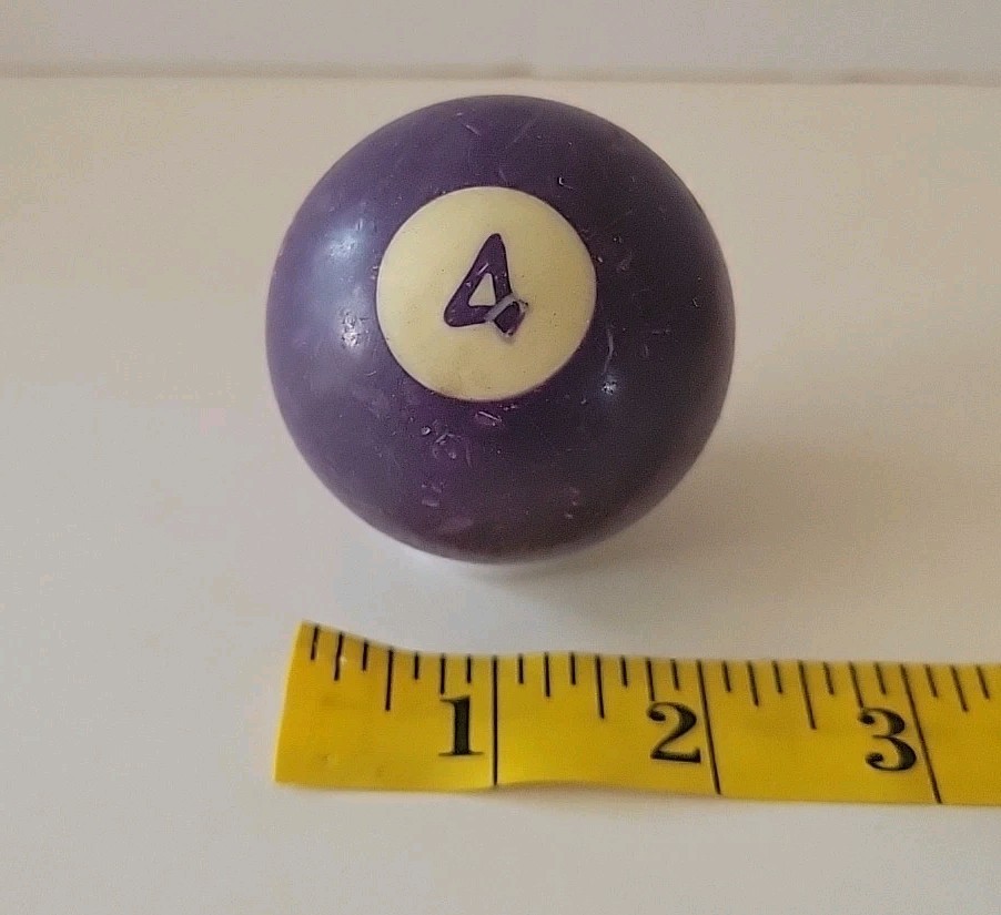 Vintage No. 4 Solid Purple Pool Ball Billiard 2" Replacement (L)