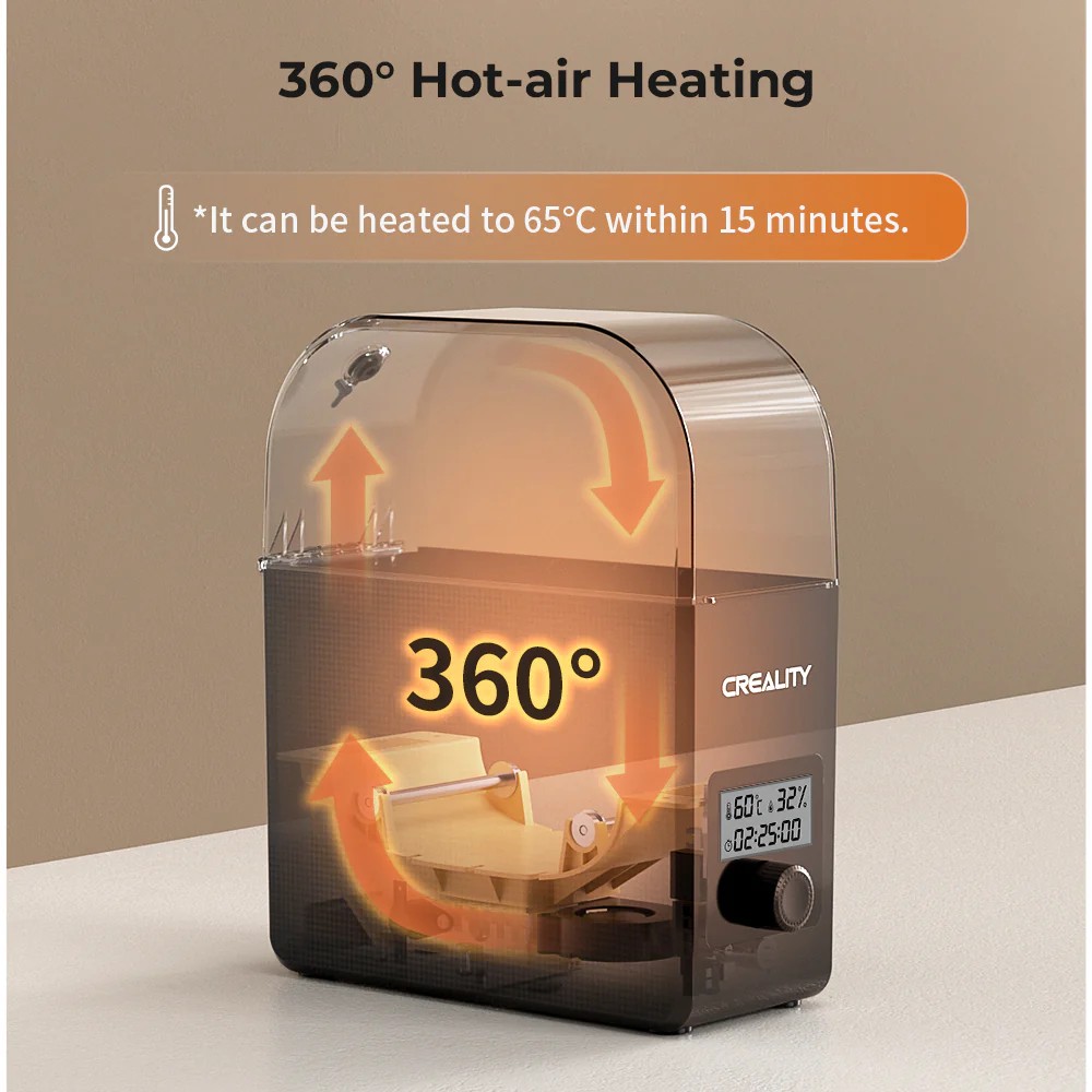 Creality 3D Filament Dryer Box 2.0 Heat 45℃-65℃ Real-time Humidity Monitoring
