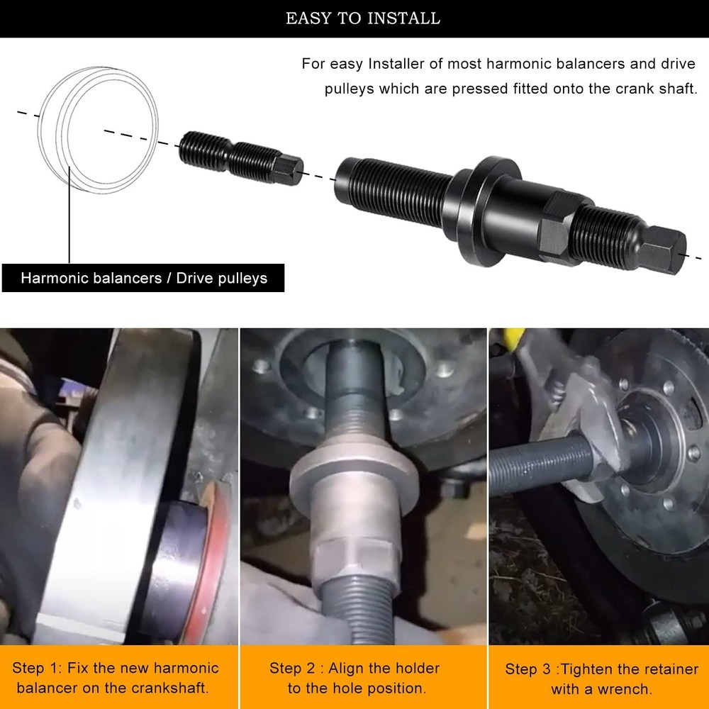 Replace for OTC4531 Flywheel Crankshaft Harmonic Balancer Puller & Installer Set