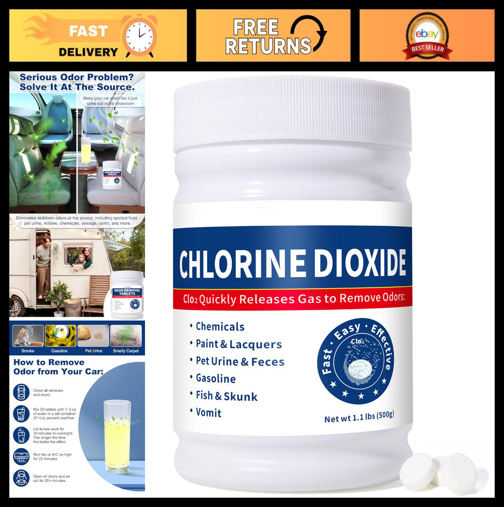 Powerful Car & Home Odor Eliminator - Fast Deep Deodorizer for Pets - 1 Pack