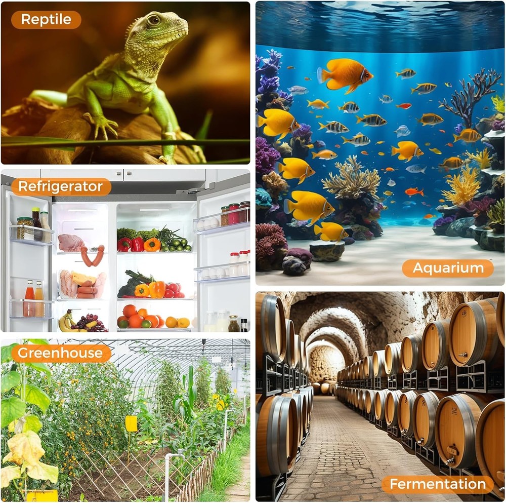 Diymore Digital Temperature Controller Outlet,1800W Plug in White