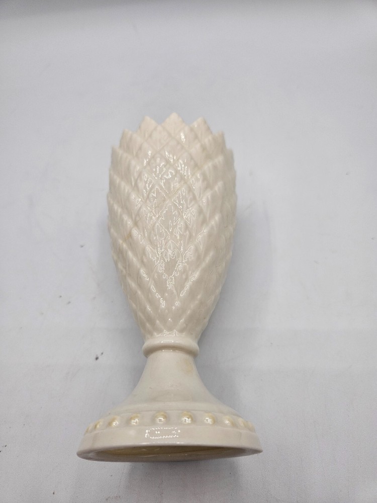 VTG. Belleek Porcelain Vase Pineapple Pattern