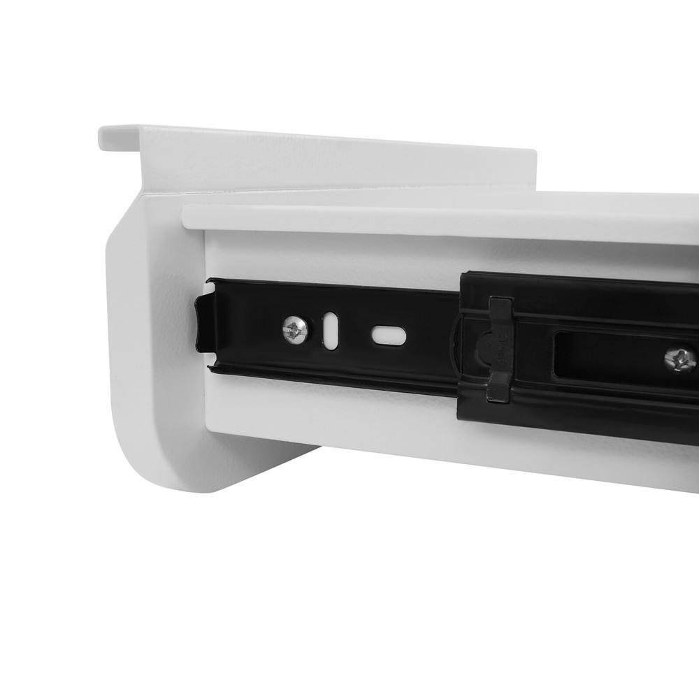 Hidden Under Desk Pull Out Drawer with Lock White Office Organizer For Office
