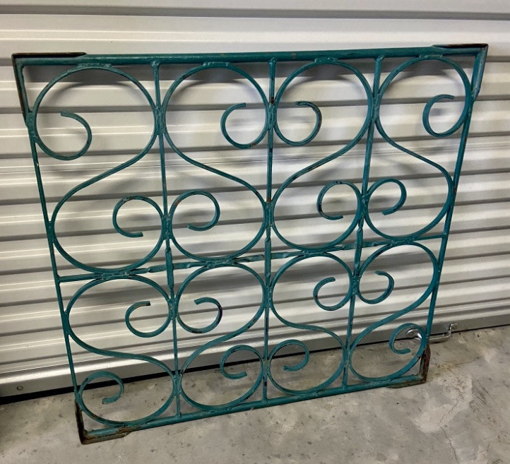 Antique Architectural Heavy Iron Panel Wall Decor