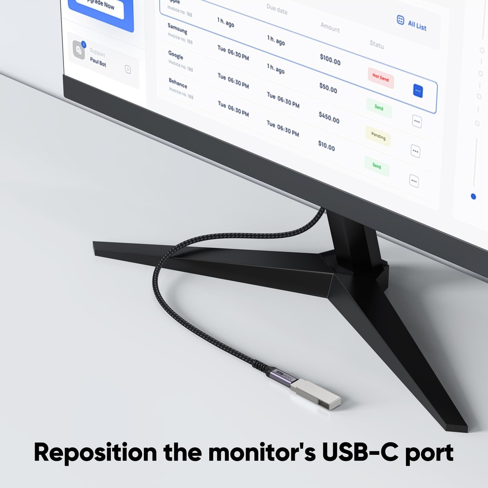 USB C Extension Cable 3Ft 2 Pack, 3.2 Gen 2 Type C Extender 3 Feet, Grey