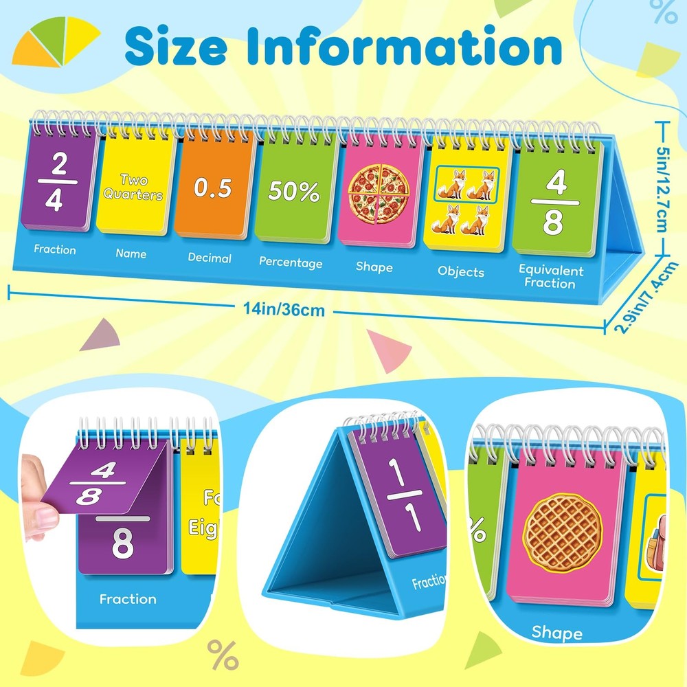 Fraction Circles Manipulatives Math Flip Chart Classroom