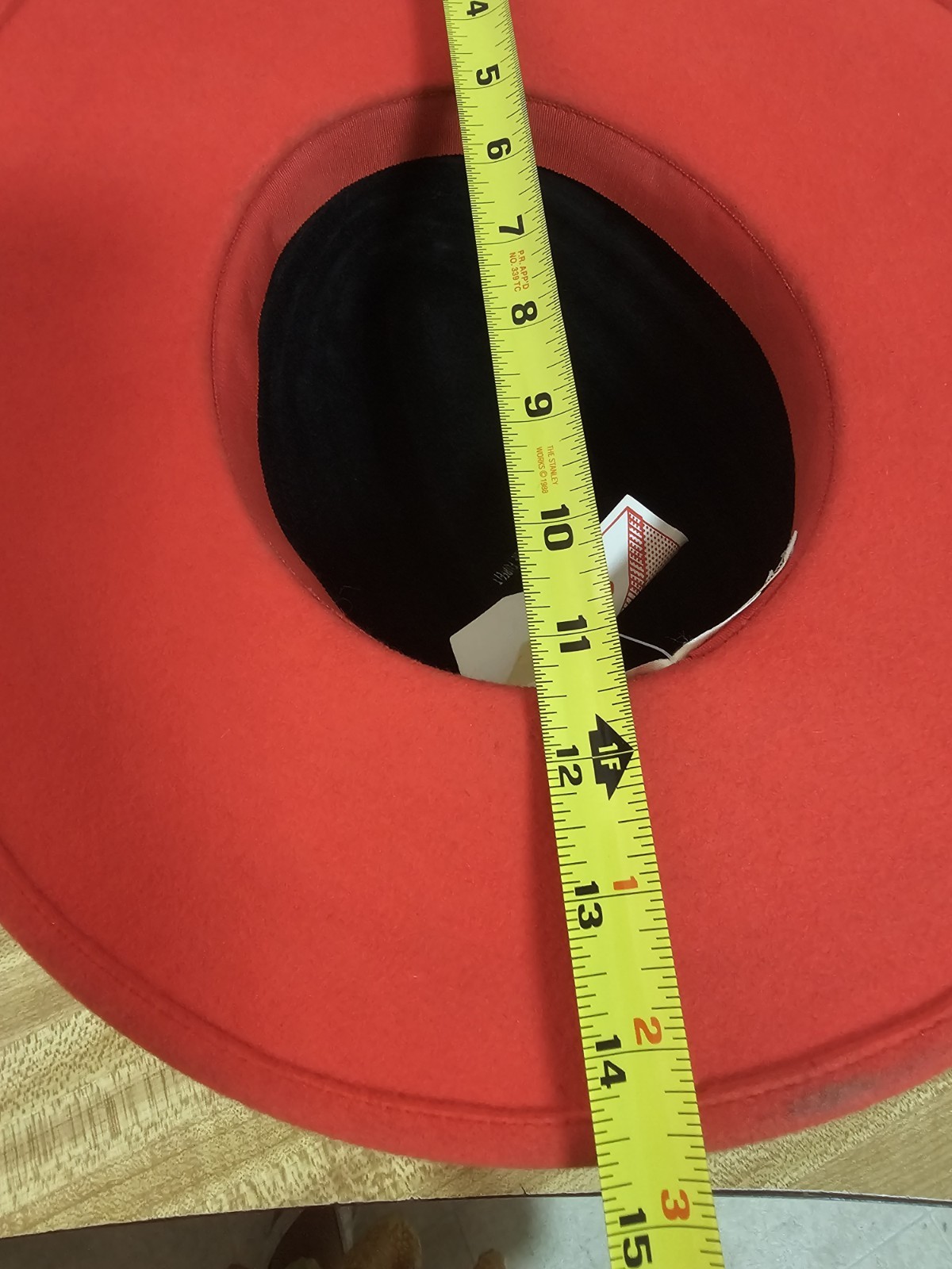 Vtg Chapeau Creations Ruth Kropveld Red Wool Hat NWT Beaded Red Hat Society Lady