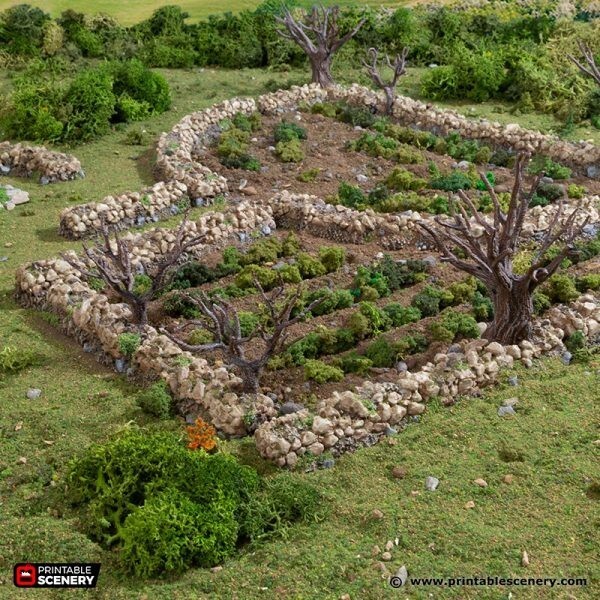 Winter Bocage Leafless Trees FDM 3D Printed Tabletop Terrain Game DND (28mm)