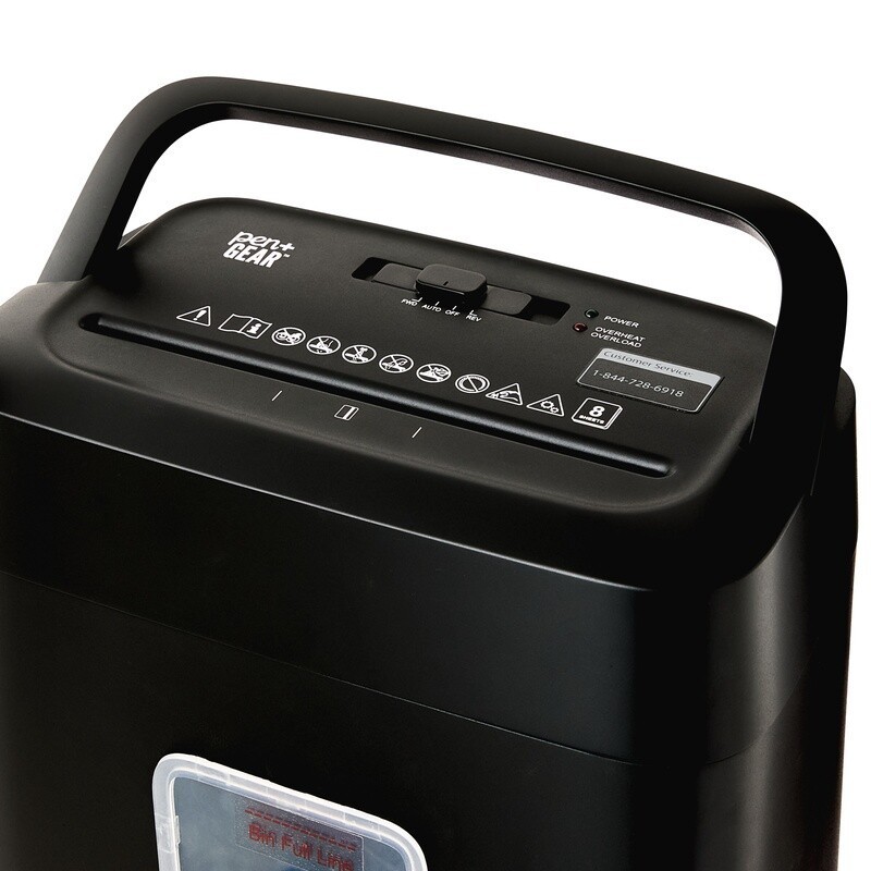 8 Sheet Micro Cut Shredder Auto Shut Off Pullout Basket Overload Protection New