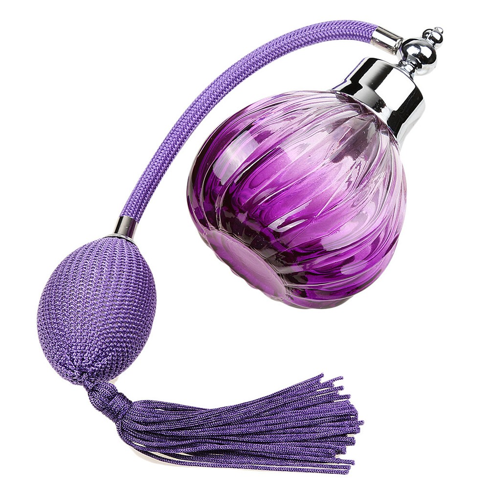 100ml Refillable Glass Perfume Pump Bottle Scent Container with Tassels