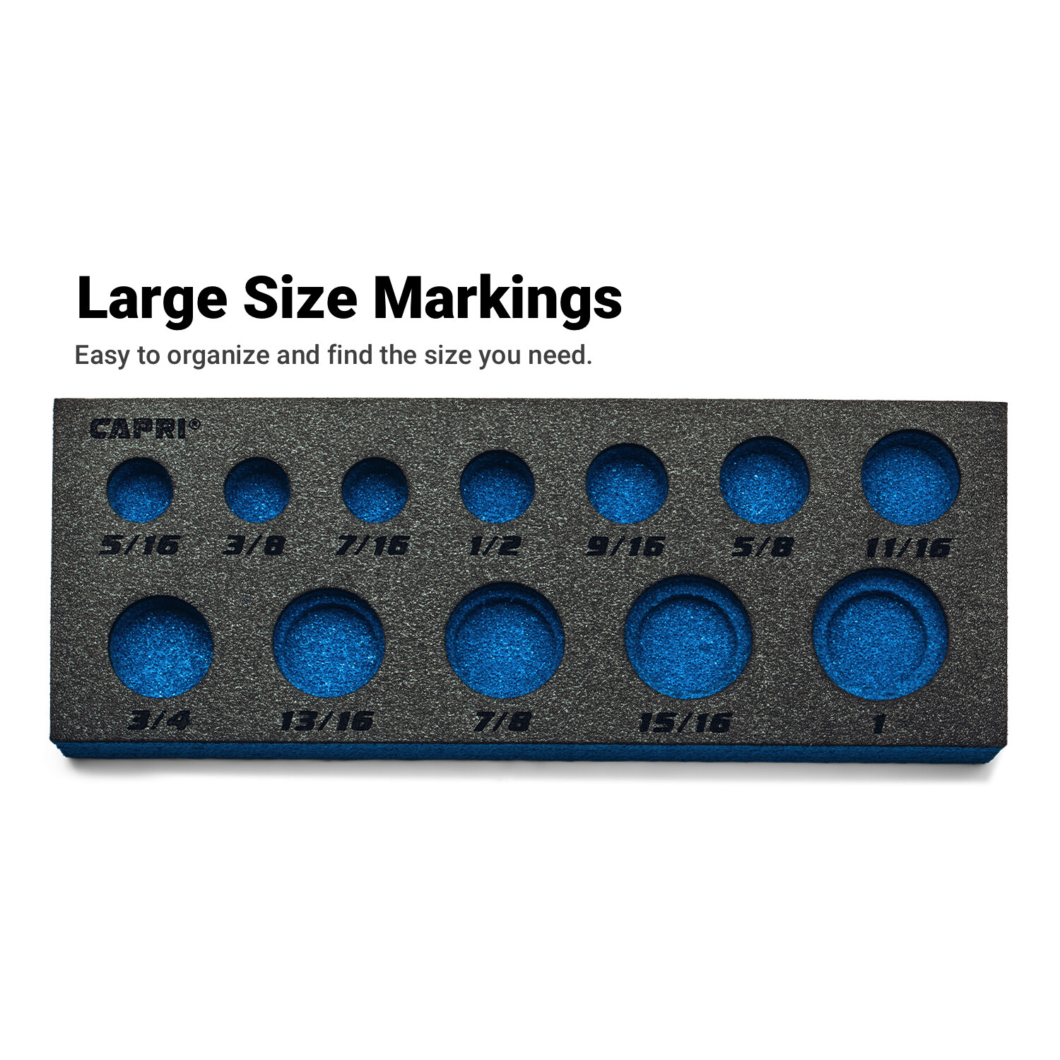 Capri Tools Mechanic's Tray for 3/8 in. Drive Sockets