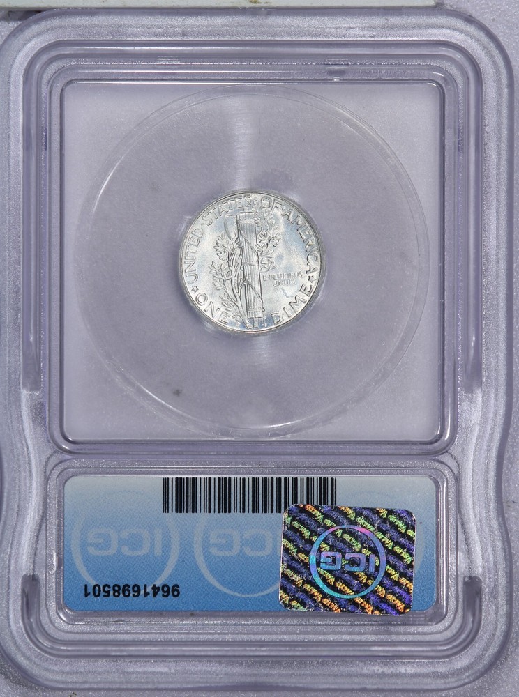 1944-D Mercury Dime 10c ICG MS64 FB