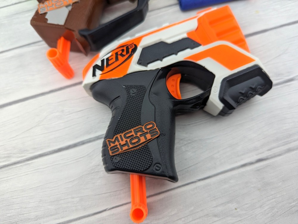 Nerf Micro Shots 2 Pack Zombie Blaster Microshot Dart Gun Blaster 2 Bullets