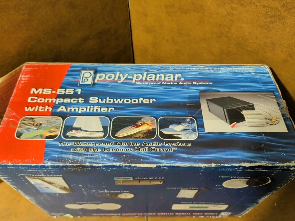 Poly-Planar Compact Box Subwoofer #MS55 With Included Amp Me-51 Open Box Con