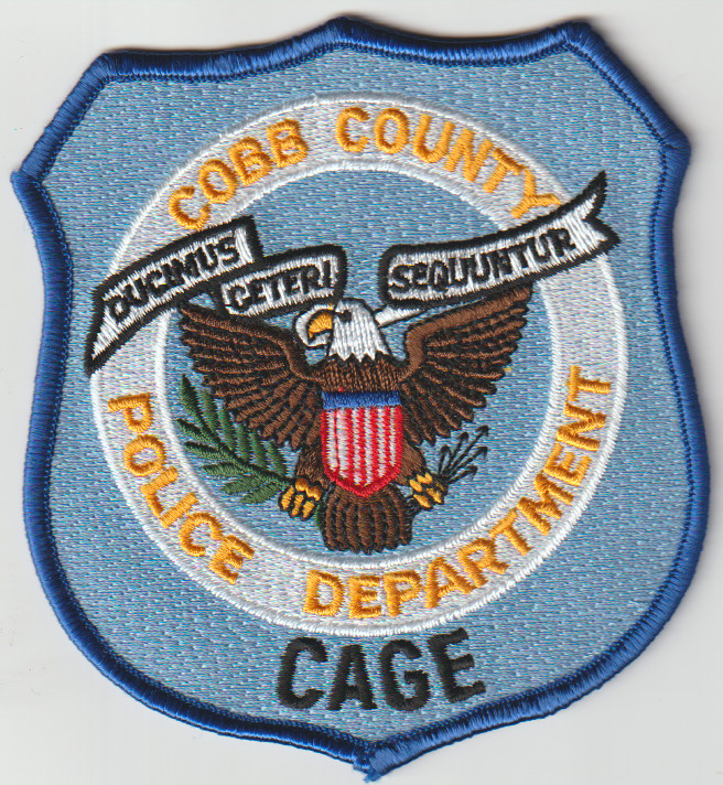 Cobb County GA CAGE patch shipped from Australia