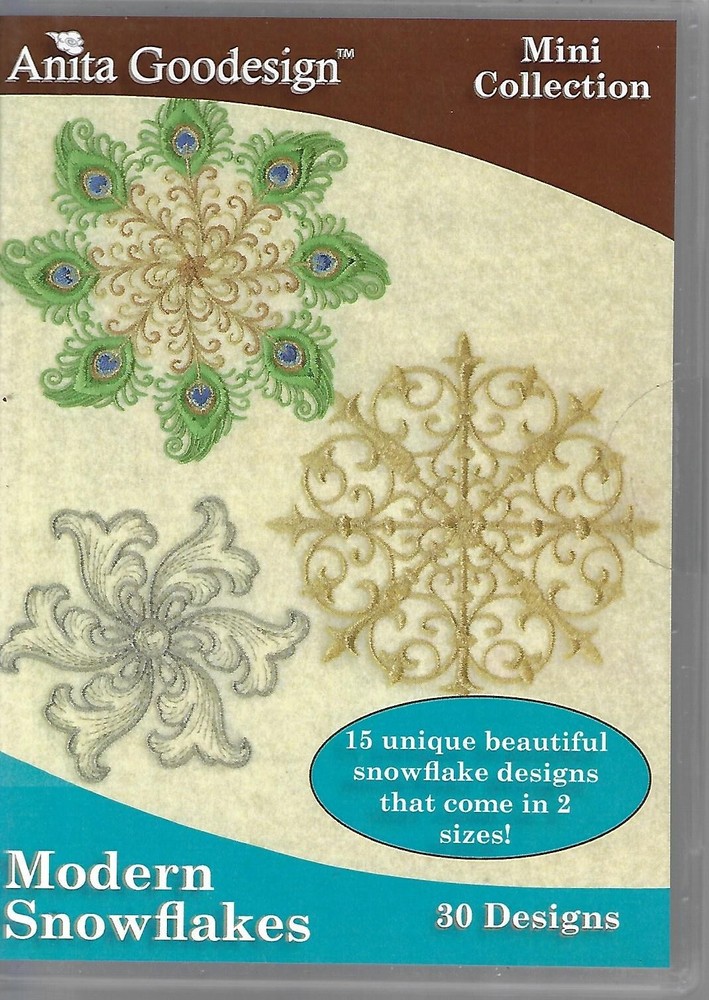 Anita Goodesign Mini Collection - Modern Snowflakes (CD-ROM)