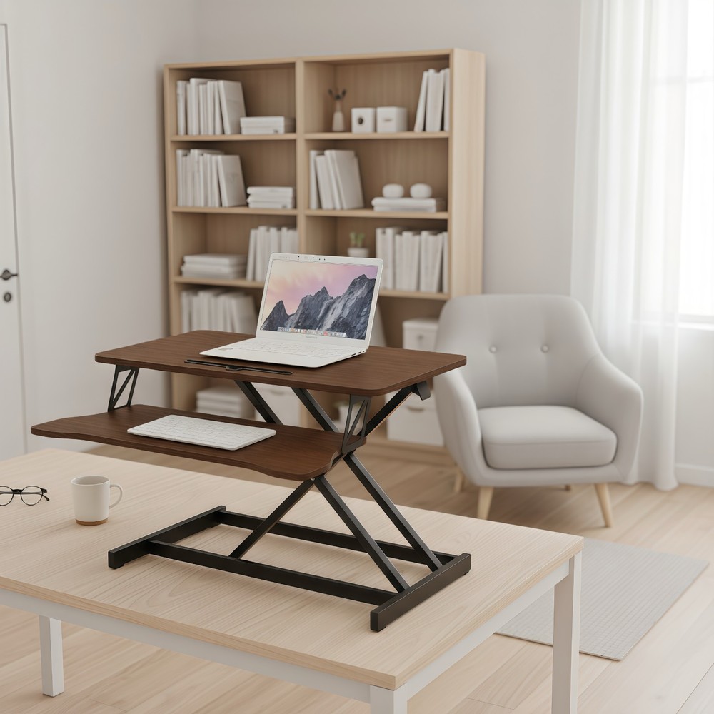 32'' Desk Converter Height Adjustable Home Office Converter Computer Desk Riser