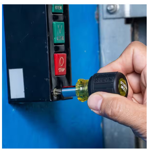 Klein Tools Stubby Multi-Bit Screwdriver/Nut Driver- Cushion Grip Handle