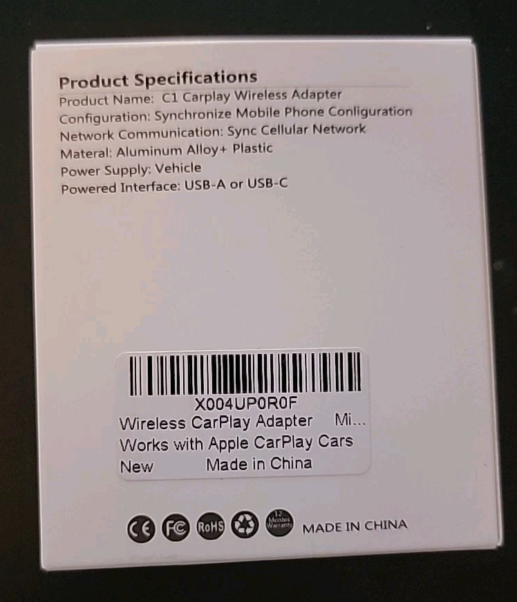 Wireless CarPlay Adapter & Android Auto Wireless Adapter, Plug & Play