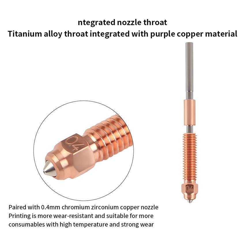 3D Printer Zirconium Copper Nozzle for Creality K1/K1 MAX