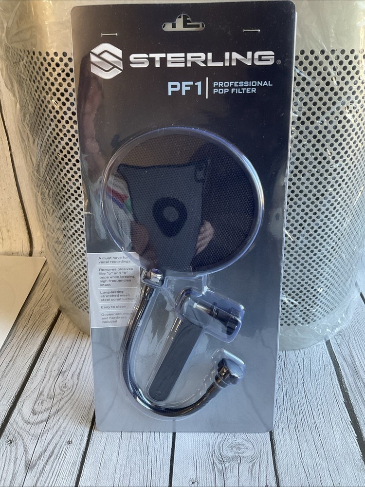 Sterling Audio VMS Vocal Microphone Shield + PF1 Pop Filter Gooseneck combo