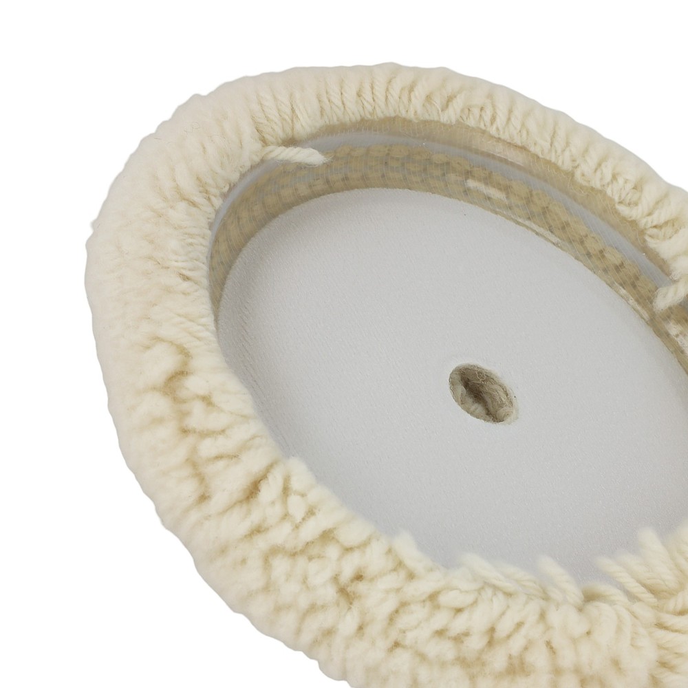 7" Hook Loop Wool Polishing Buffing Pad for Compound Buffer Backing Plate