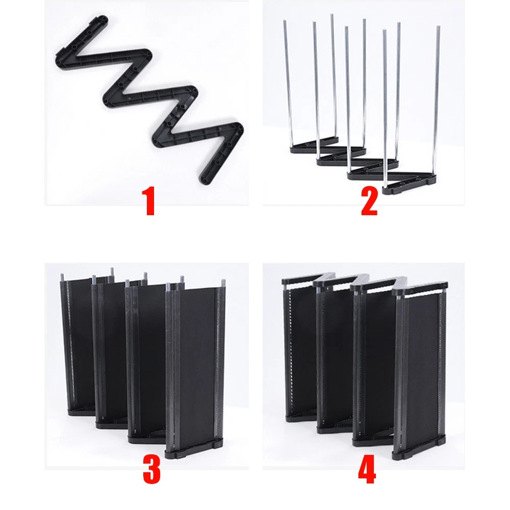 Z-Shaped 4-Layer Shoe Rack - Fabric Assembled Shoe Storage Simple Design