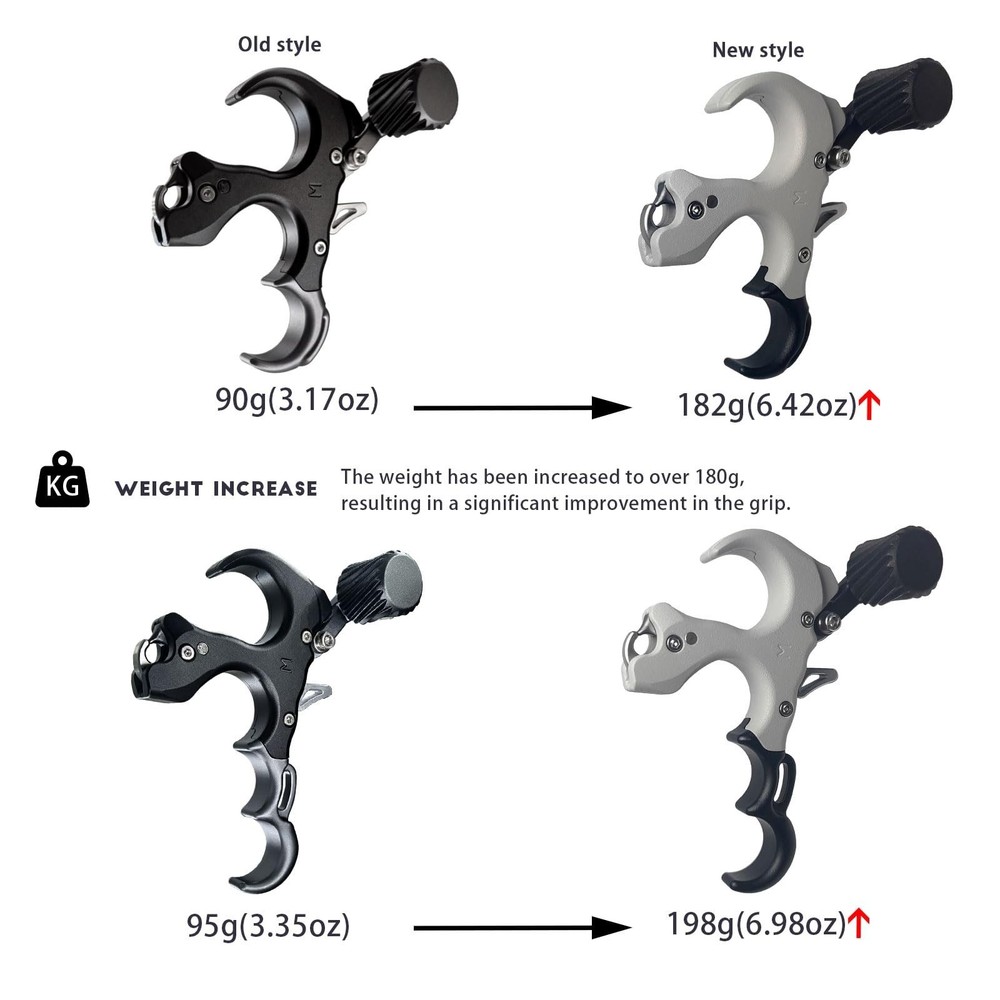 Thumb Release for Compound Bow,Copper Material Archery Release Aids,3 or 4 Fi...