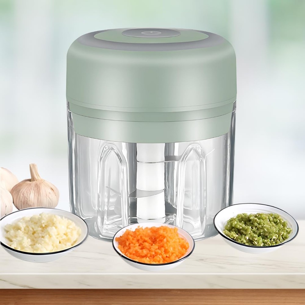 Mini Food Processor & Garlic Chopper, 250ML USB Rechargeable, -Touch Cordless...