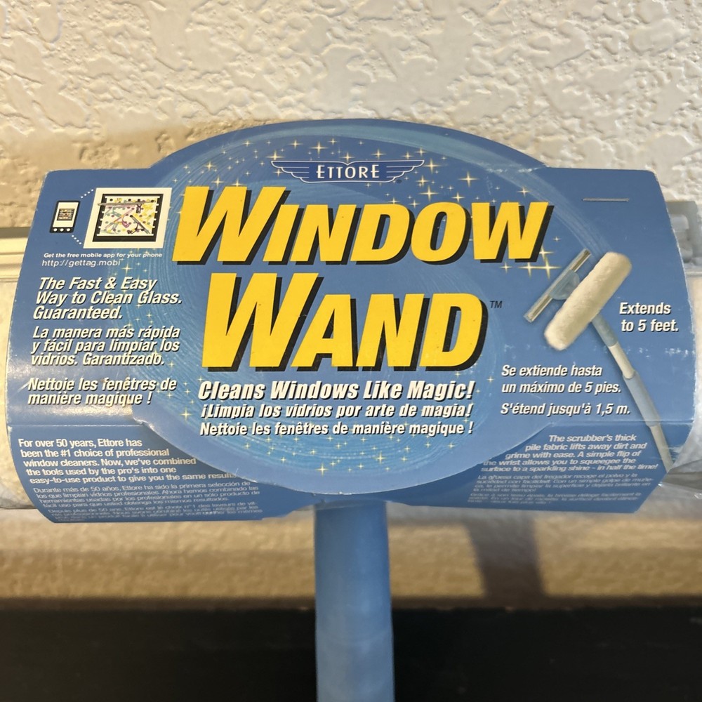 Ettore Window Wand Rubber Window Squeegee - Squeegee + Mop ONLY