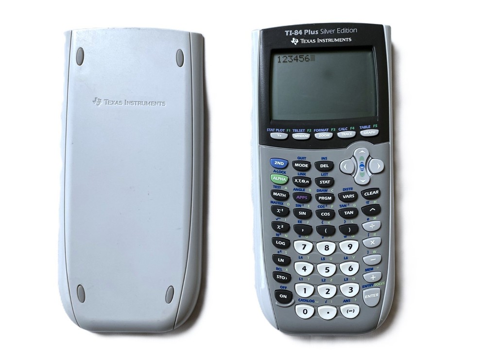 Texas Instruments TI-84 Plus Graphing Calculator - Silver - Tested Working (A)