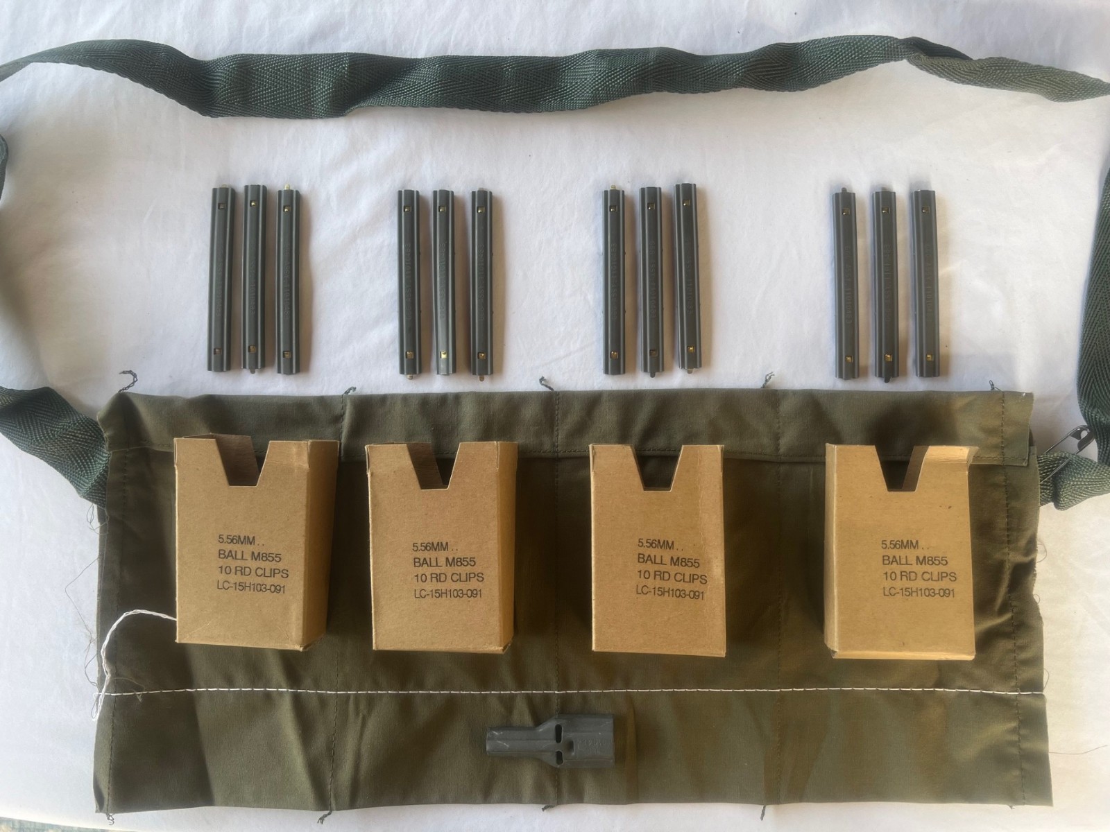 USGI Surplus .223 5.56 Refill / Repack set, Bandolier loader, strip clips, boxes