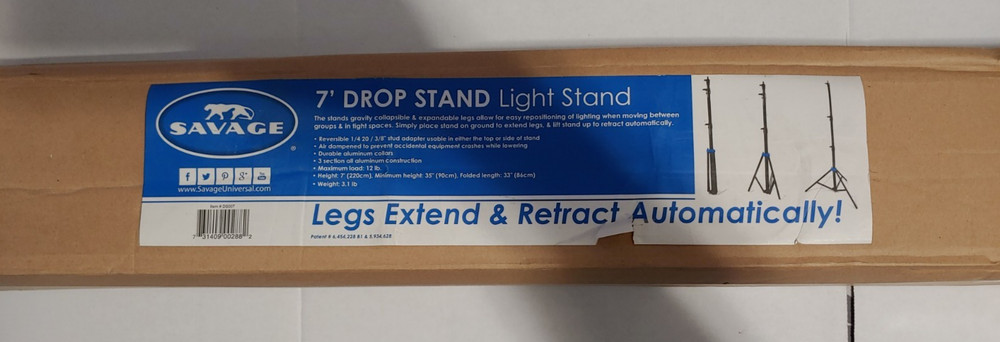 Savage Drop Stand Easy Set Light Stand 7ft DS-007