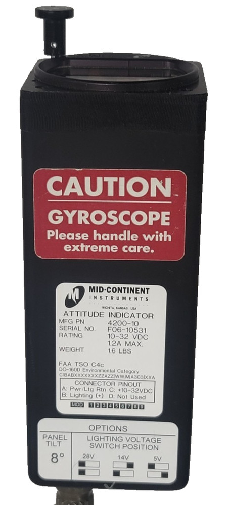ATTITUDE INDICATOR ELECTRIC, Mid-Continent 4200-10
