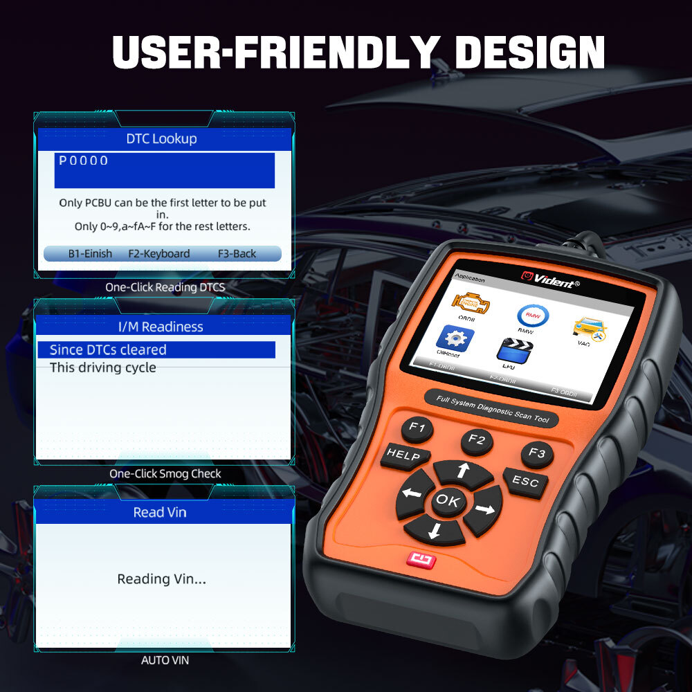 Vident V302Pro Code Reader For BMW All System Diagnostic Tool 14+Reset Oil Reset