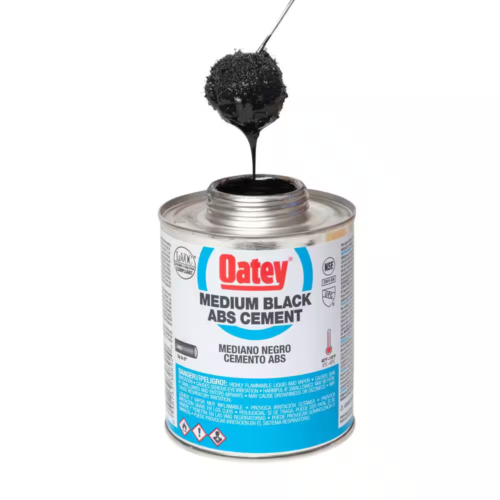 8 Oz. Medium Black ABS Cement