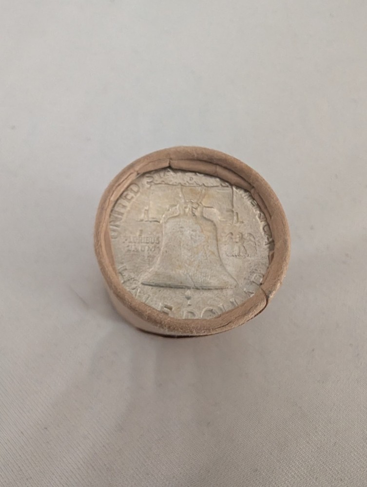 1958 OBW Franklin Half Roll - 90% SILVER