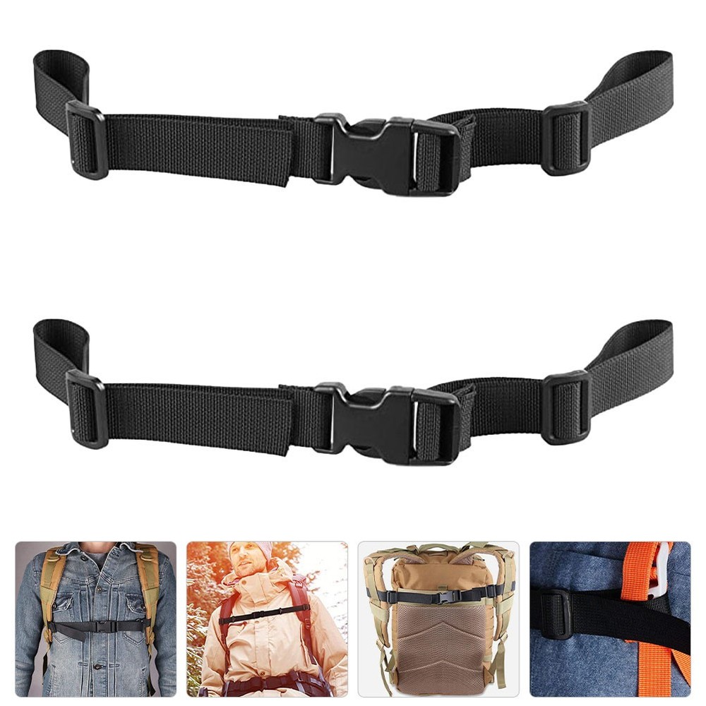 2 Pcs Backpack Strap Gear Straps Travel Adjustable Replacement Chest