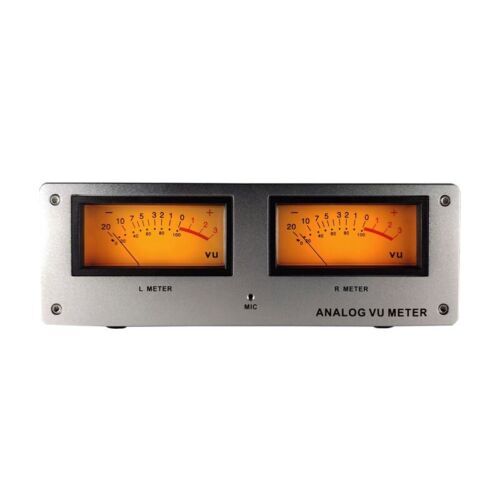 MIC-73 Voice Control Square Analog VU Meter Alloy Panel and LED Warm Backlight